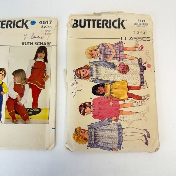 Butterick Lot of 3 Sewing Patterns 6711 4517 6099 Strawberry Shortcake Children - Picture 4 of 5